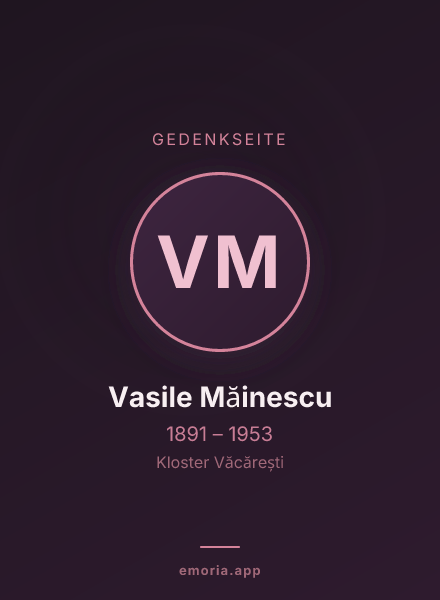 Gedenkportrait von Vasile Măinescu