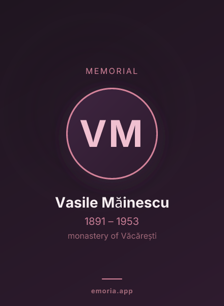 Memorial portrait of Vasile Măinescu