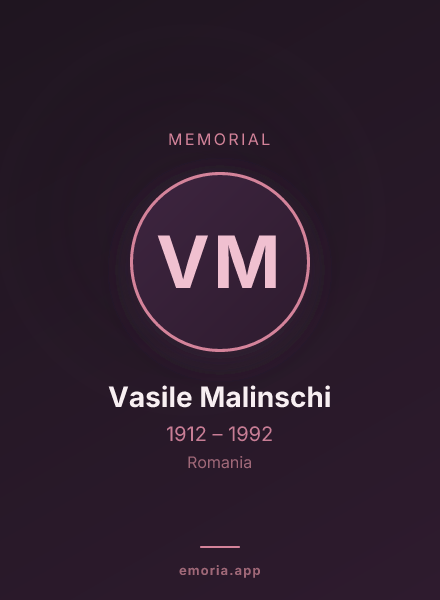Memorial portrait of Vasile Malinschi