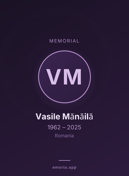Memorial portrait of Vasile Mănăilă