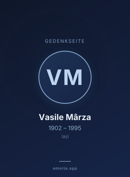 Gedenkportrait von Vasile Mârza