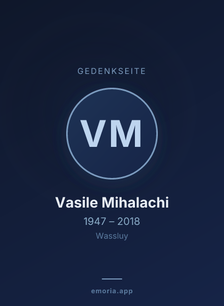 Gedenkportrait von Vasile Mihalachi