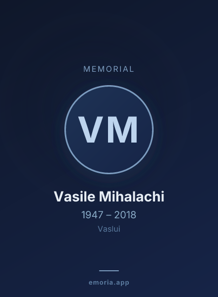 Memorial portrait of Vasile Mihalachi