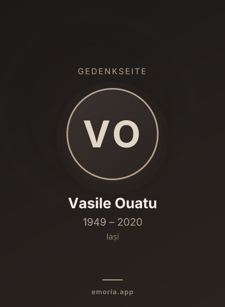 Gedenkportrait von Vasile Ouatu