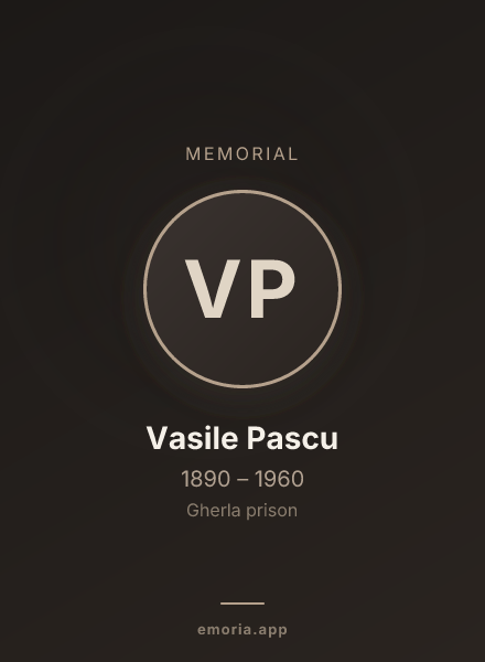 Memorial portrait of Vasile Pascu