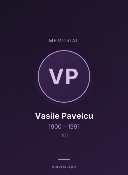 Memorial portrait of Vasile Pavelcu