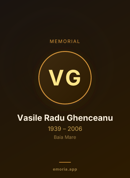 Memorial portrait of Vasile Radu Ghenceanu