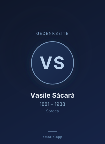 Gedenkportrait von Vasile Săcară