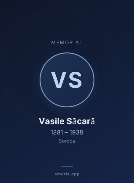 Memorial portrait of Vasile Săcară