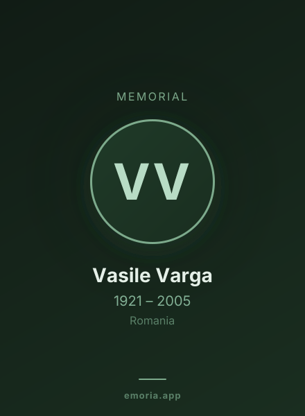 Memorial portrait of Vasile Varga