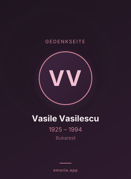 Gedenkportrait von Vasile Vasilescu