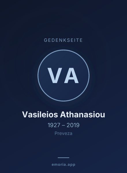 Gedenkportrait von Vasileios Athanasiou