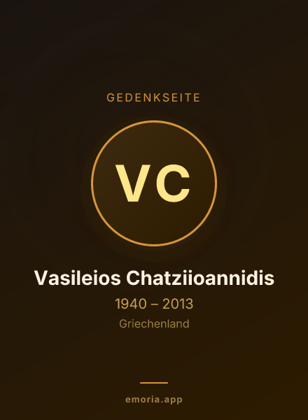 Gedenkportrait von Vasileios Chatziioannidis