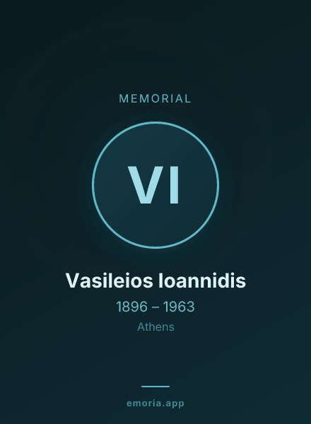 Memorial portrait of Vasileios Ioannidis