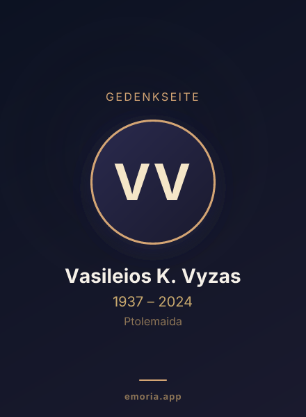 Gedenkportrait von Vasileios K. Vyzas