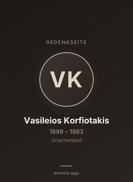 Gedenkportrait von Vasileios Korfiotakis
