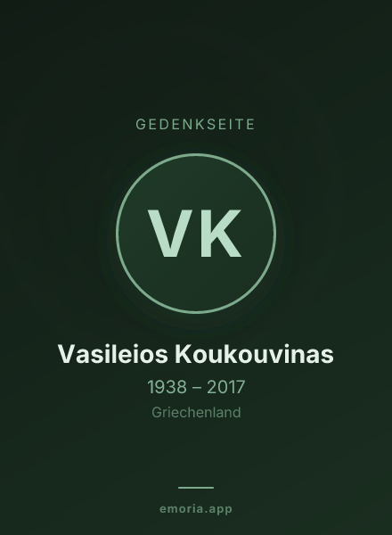 Gedenkportrait von Vasileios Koukouvinas