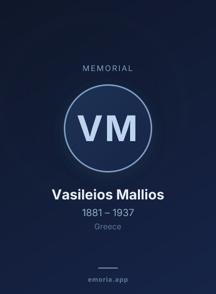 Memorial portrait of Vasileios Mallios
