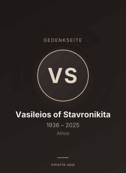 Gedenkportrait von Vasileios of Stavronikita