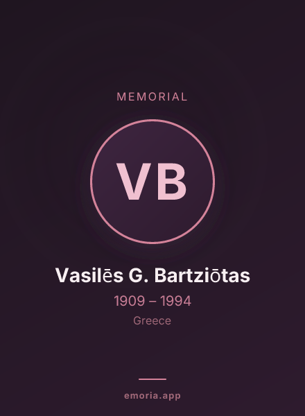 Memorial portrait of Vasilēs G. Bartziōtas