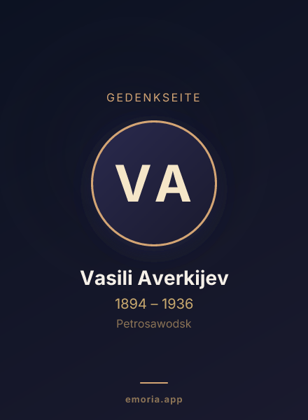 Gedenkportrait von Vasili Averkijev