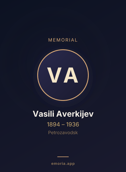 Memorial portrait of Vasili Averkijev