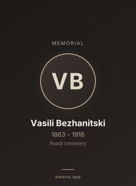 Memorial portrait of Vasili Bezhanitski