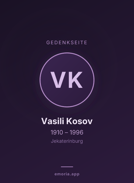 Gedenkportrait von Vasili Kosov