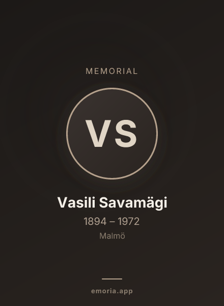 Memorial portrait of Vasili Savamägi