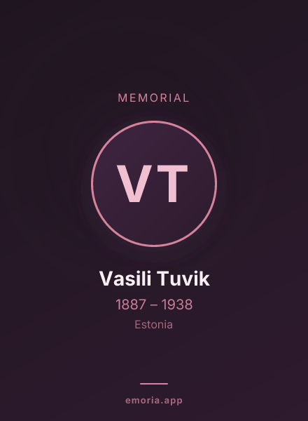 Memorial portrait of Vasili Tuvik