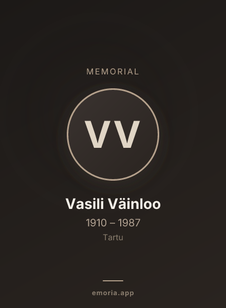 Memorial portrait of Vasili Väinloo
