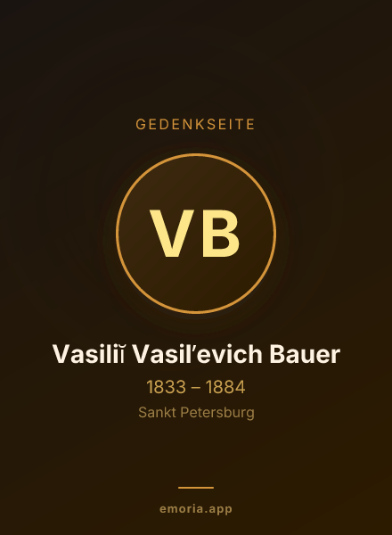 Gedenkportrait von Vasiliĭ Vasilʹevich Bauer