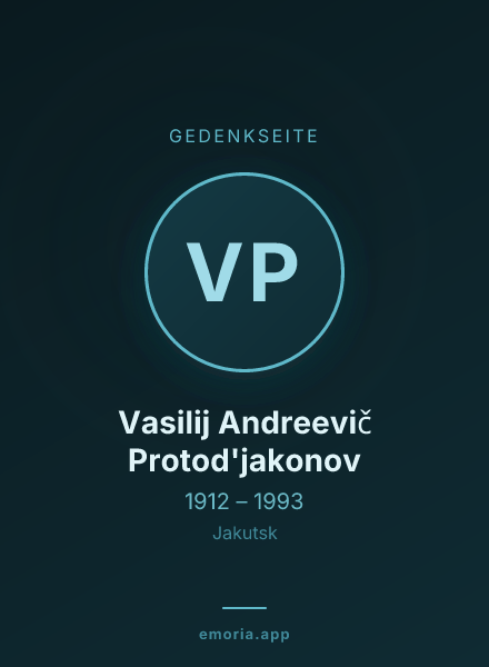 Gedenkportrait von Vasilij Andreevič Protod'jakonov