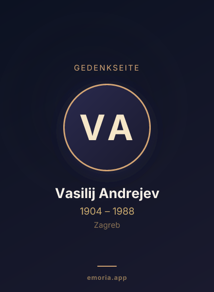 Gedenkportrait von Vasilij Andrejev