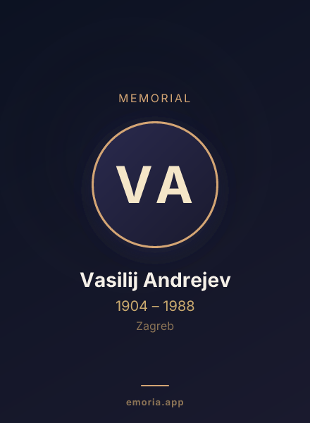 Memorial portrait of Vasilij Andrejev