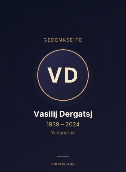 Gedenkportrait von Vasilij Dergatsj