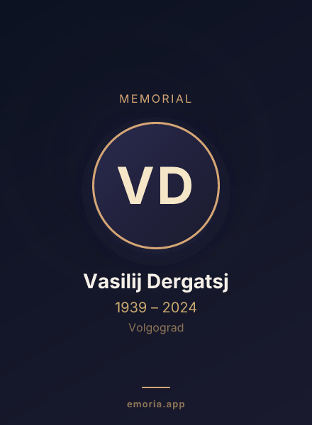 Memorial portrait of Vasilij Dergatsj