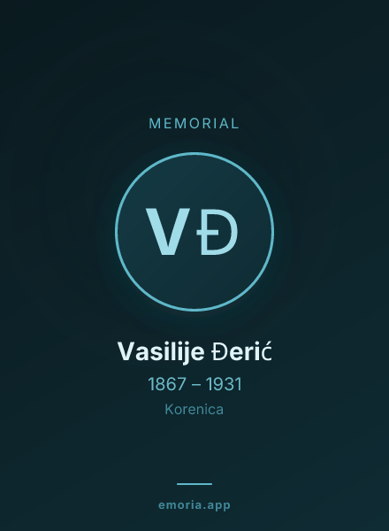 Memorial portrait of Vasilije Đerić