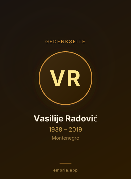 Gedenkportrait von Vasilije Radović