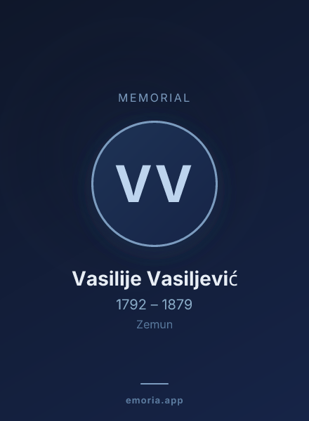 Memorial portrait of Vasilije Vasiljević