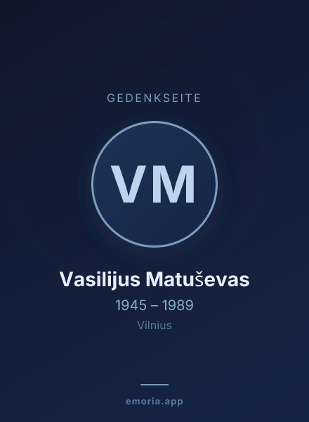 Gedenkportrait von Vasilijus Matuševas
