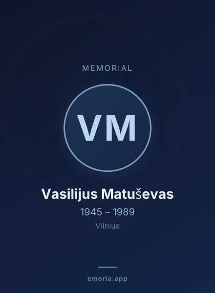 Memorial portrait of Vasilijus Matuševas