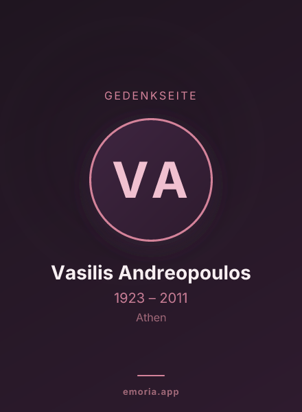 Gedenkportrait von Vasilis Andreopoulos