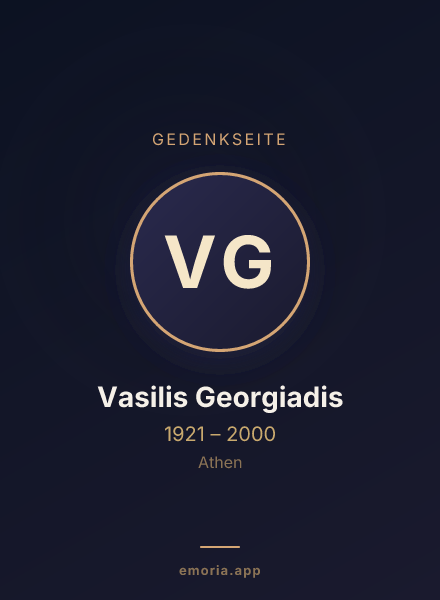 Gedenkportrait von Vasilis Georgiadis