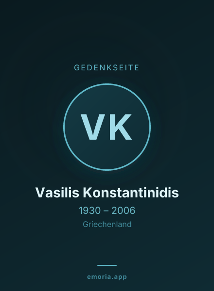 Gedenkportrait von Vasilis Konstantinidis