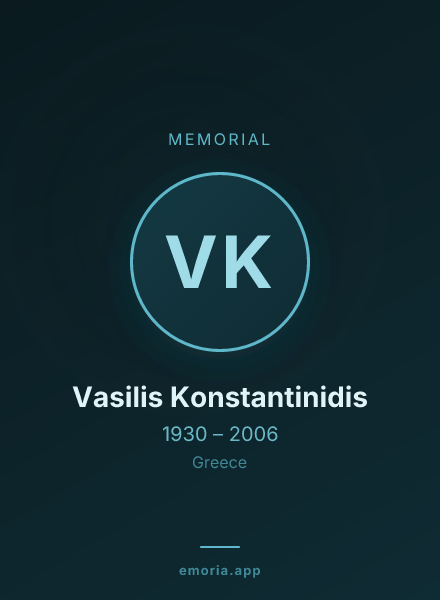 Memorial portrait of Vasilis Konstantinidis