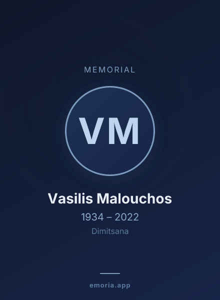 Memorial portrait of Vasilis Malouchos