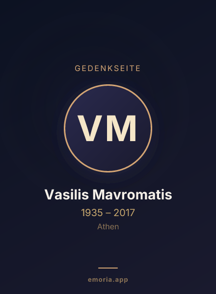 Gedenkportrait von Vasilis Mavromatis