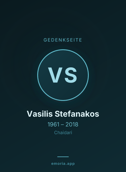 Gedenkportrait von Vasilis Stefanakos
