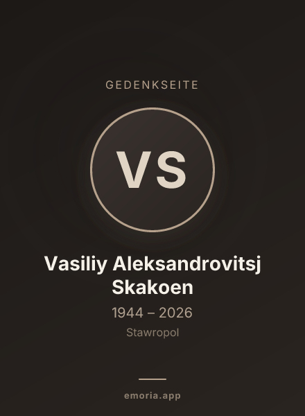 Gedenkportrait von Vasiliy Aleksandrovitsj Skakoen